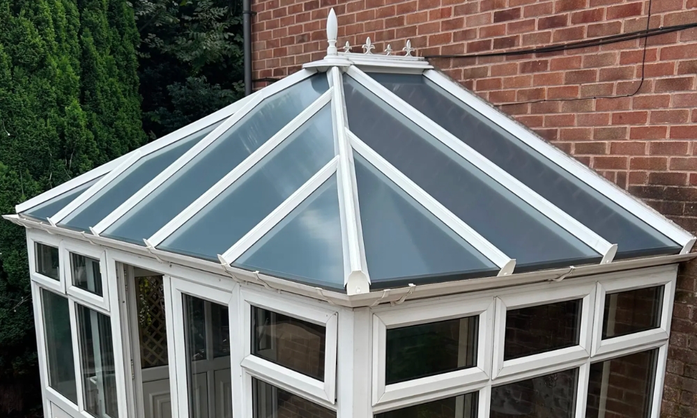 Composite Insulated Conservatory Roof Thermo Panels - Recent Installation Grey